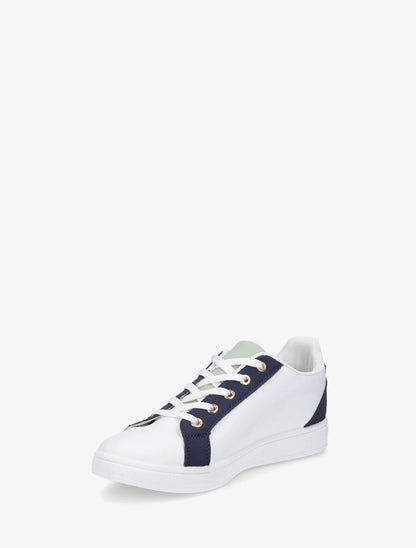 Sneakers plates à zip décoratif - Vert d&