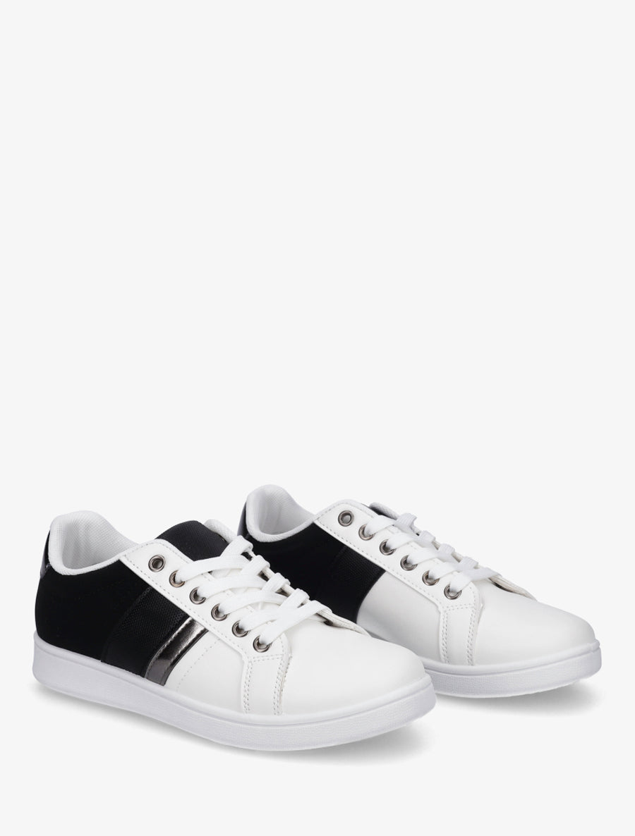 Baskets à bandes contrastantes - Noir - 4