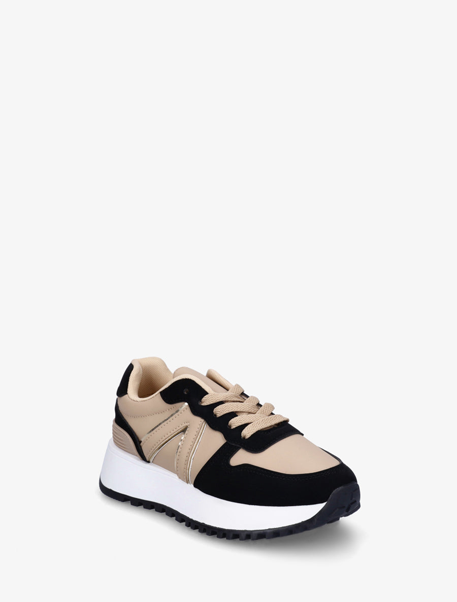 Baskets à empiècement graphique - Noir - 2