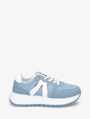 Baskets à empiècement graphique - Bleu clair - 1
