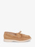 Mocassins en suédine à lacets - Camel - 1