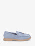 Mocassins en suédine à bijoux - Bleu clair - 1