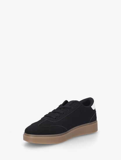 Sneakers en suédine à bandes contrastantes - Noir - 3