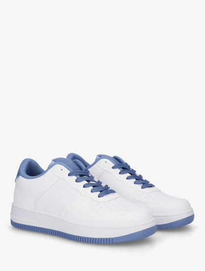 Baskets basiques en simili - Bleu - 4