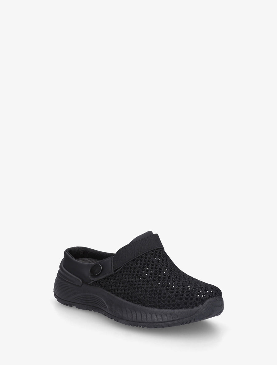 Sabots en toile à bride élastiquée - Noir - 2