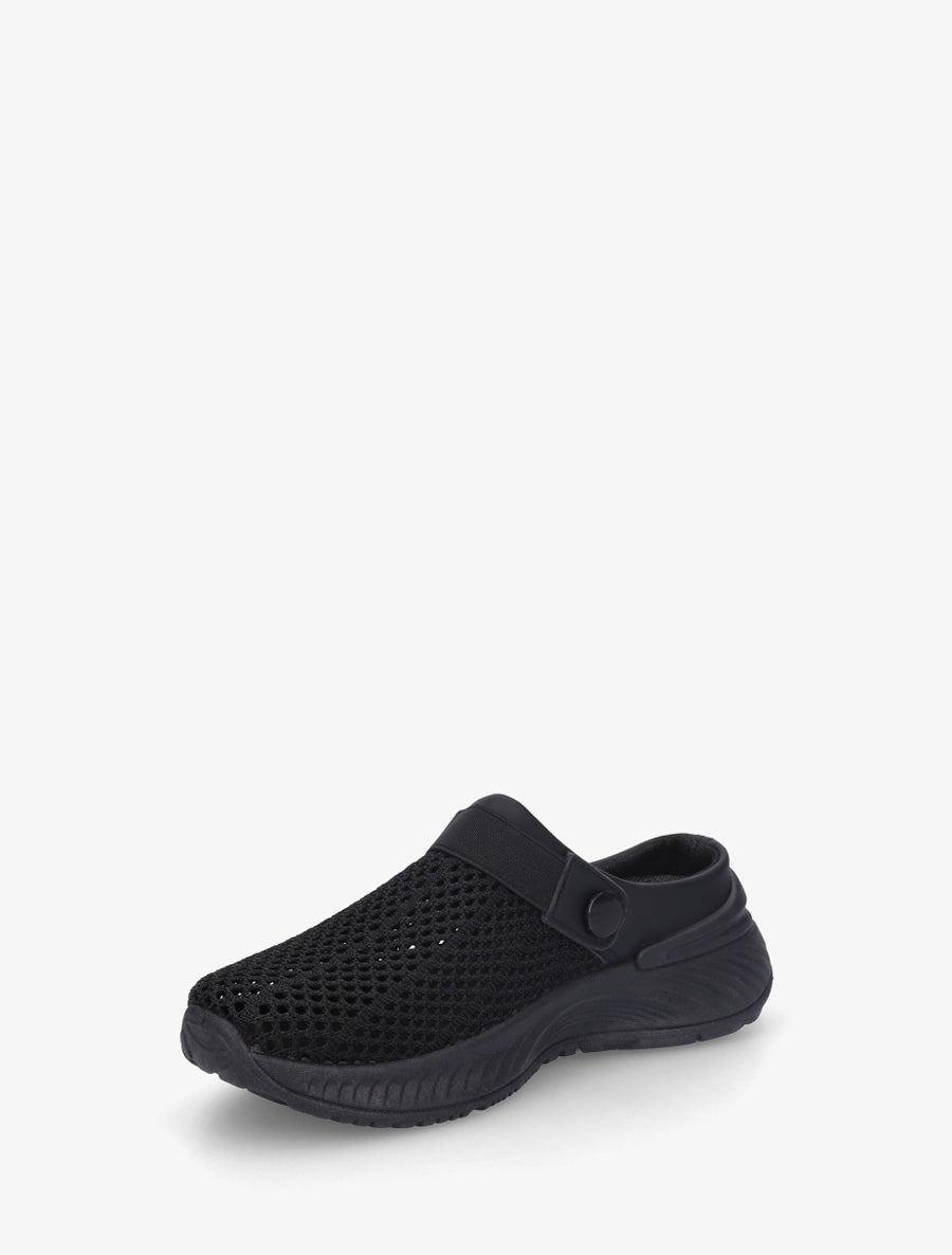 Sabots en toile à bride élastiquée - Noir - 3