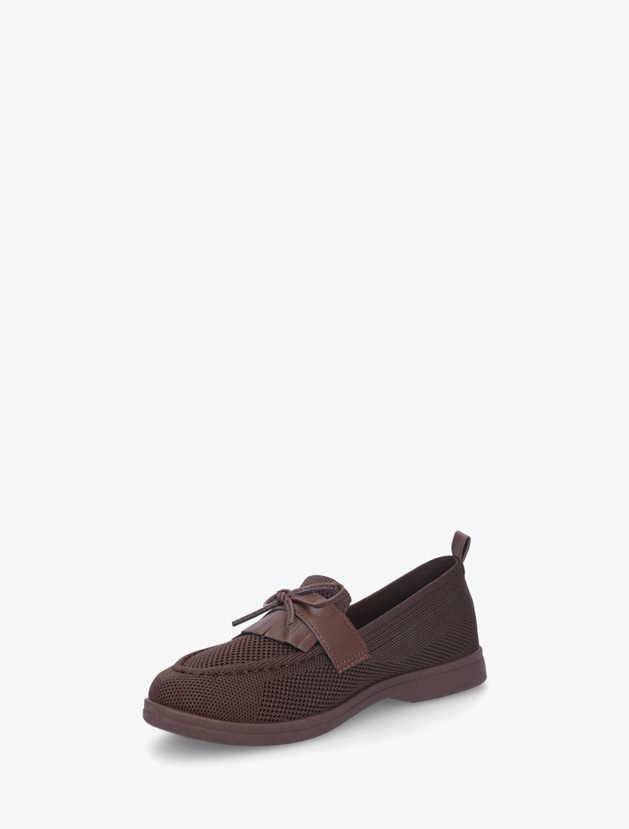 Mocassins en maille à nœud - Marron - 3