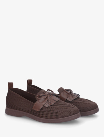 Mocassins en maille à nœud - Marron - 4