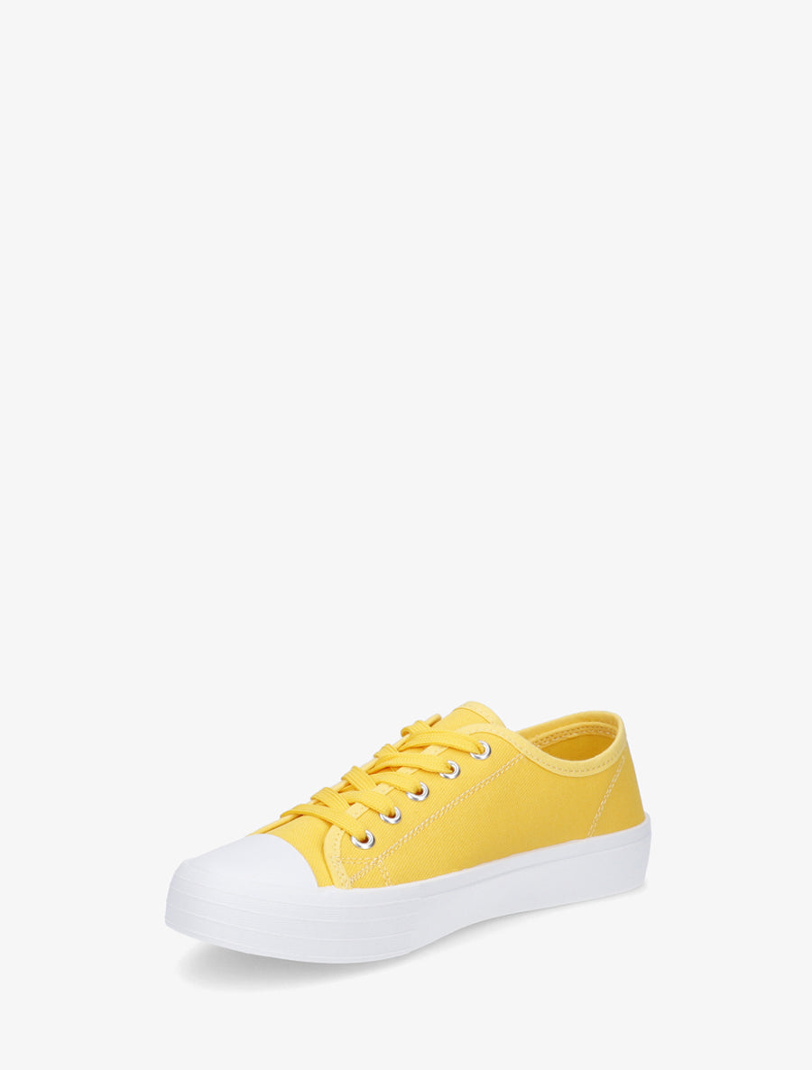 Tennis unis en toile - Jaune - 3