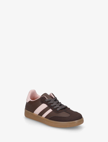 Baskets à bandes contrastantes - Marron - 2