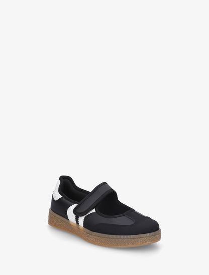 Ballerines style sneakers à scratch - Noir - 2