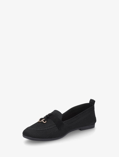 Mocassins en tissu à bijoux - Noir - 3