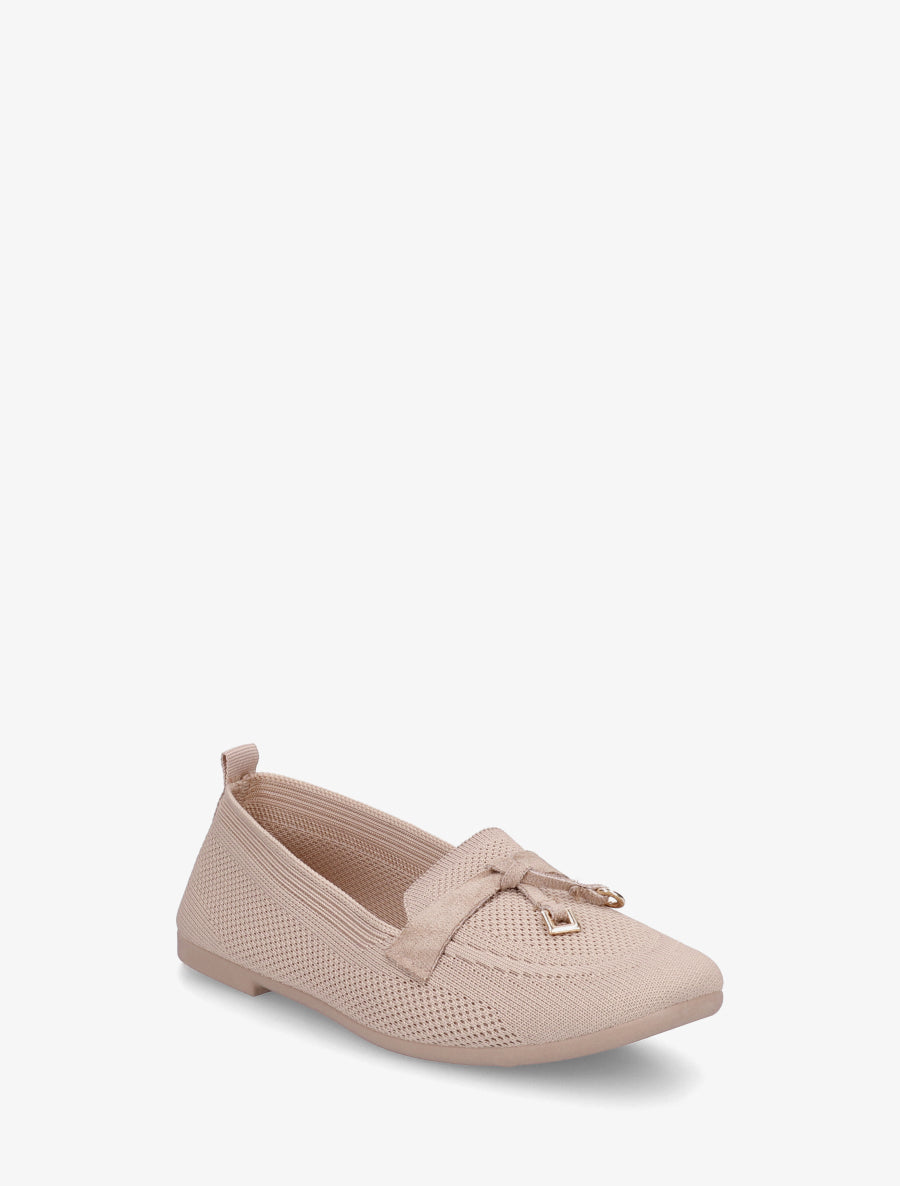 Mocassins en tissu à bijoux - Taupe - 2