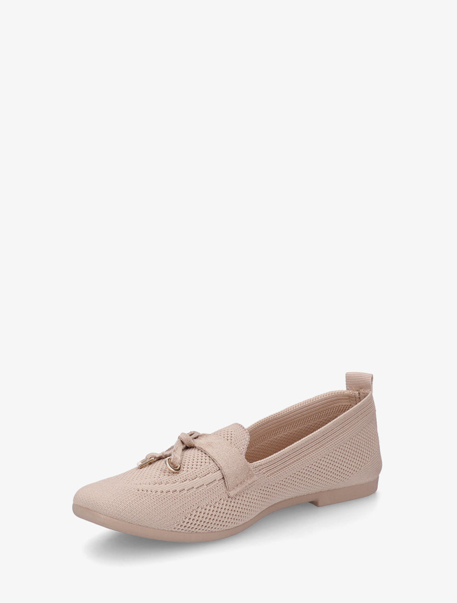 Mocassins en tissu à bijoux - Taupe - 3