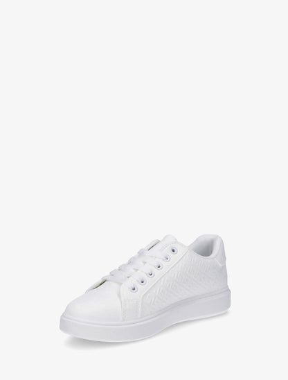 Sneakers plates à imprimé graphique - Blanc - 3