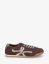 Baskets en suédine à empiècement graphique - Marron - 1