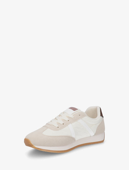 Baskets à empiècement graphique - Beige - 3