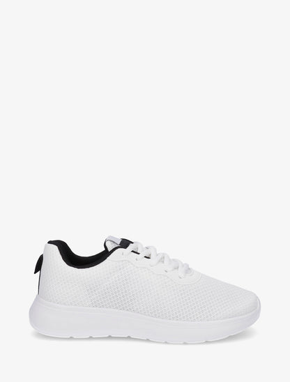 Sneakers unies en mesh - Blanc - 1