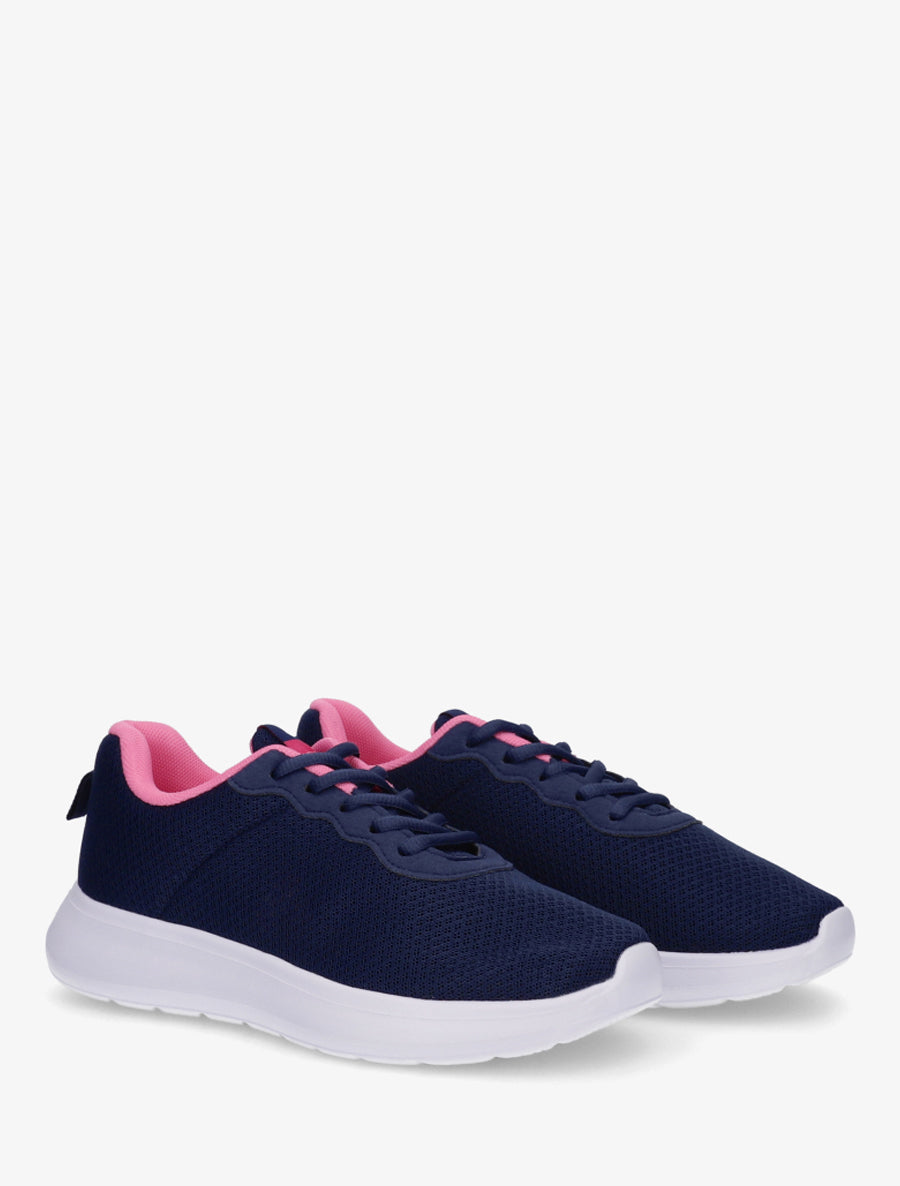 Sneakers unies en mesh - Marine - 4