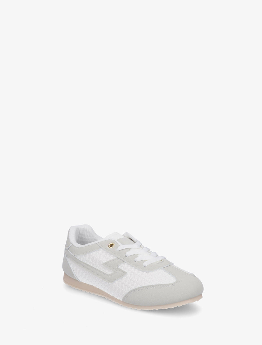 Baskets en simili effet tressé - Blanc - 2