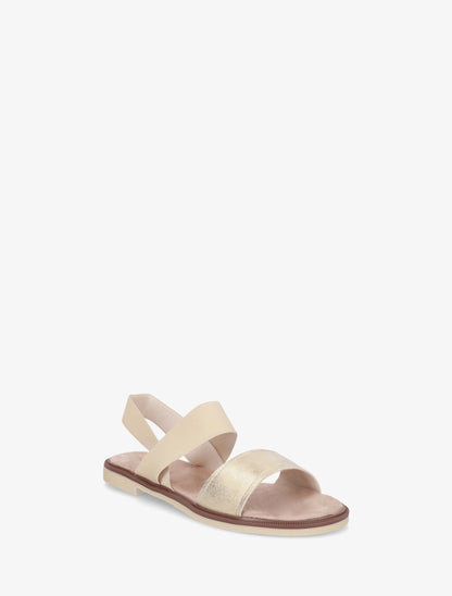 Sandales à tour de cheville élastiquée - Beige - 2