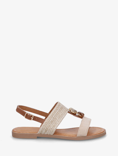 Nu-pieds à brides dépareillés - Taupe - 1