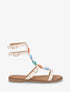 Nu-pieds style spartiates à pierres - Beige - 1
