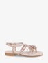 Nu-pieds en suédine à strass et pierres - Beige - 1