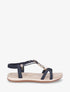 Nu-pieds à empiècement bijoux - Marine - 1