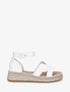 Sandales en simili style espadrilles - Blanc - 1