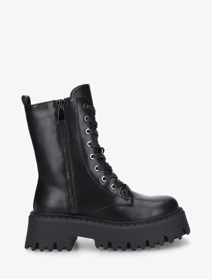 Bottines montantes style rangers - Noir - 1