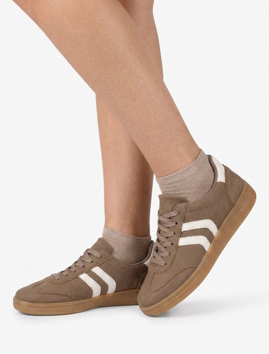 Sneakers van nubuck-effect met rubberen zool - Mol