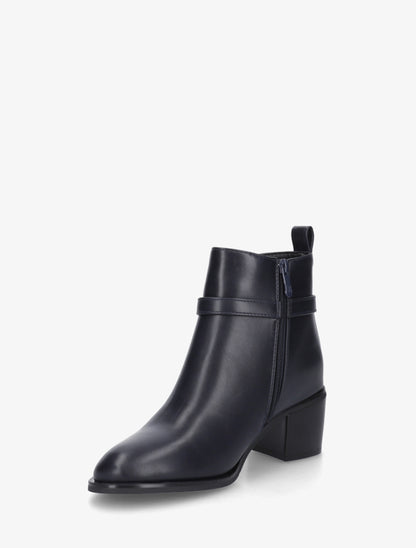 Bottines en simili à talon - Marine - 3