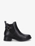 Bottines en simili à cheville élastiquée - Noir - 1