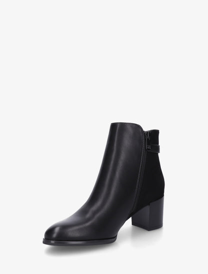 Bottines bimatière à boucle strassée - Noir - 3