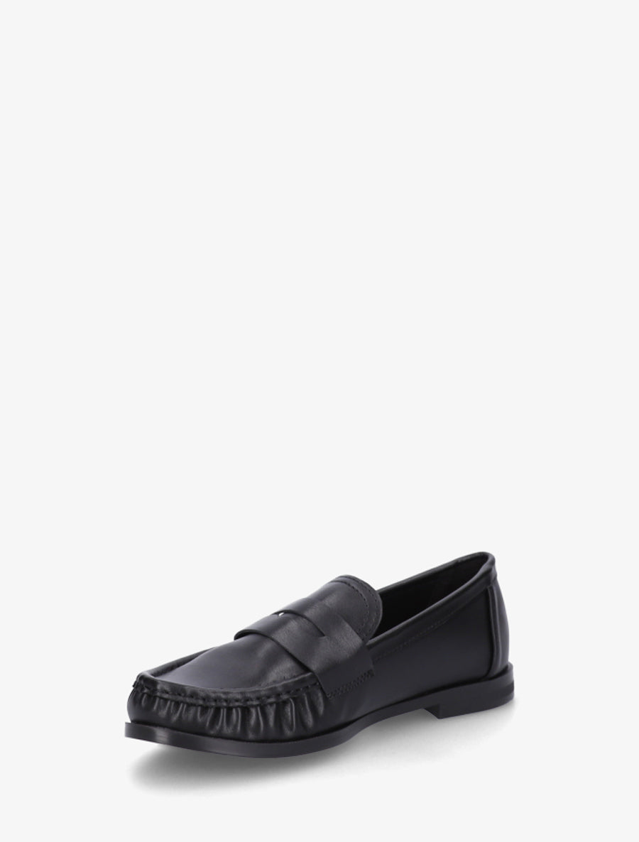 Mocassins unis en simili - Noir - 3