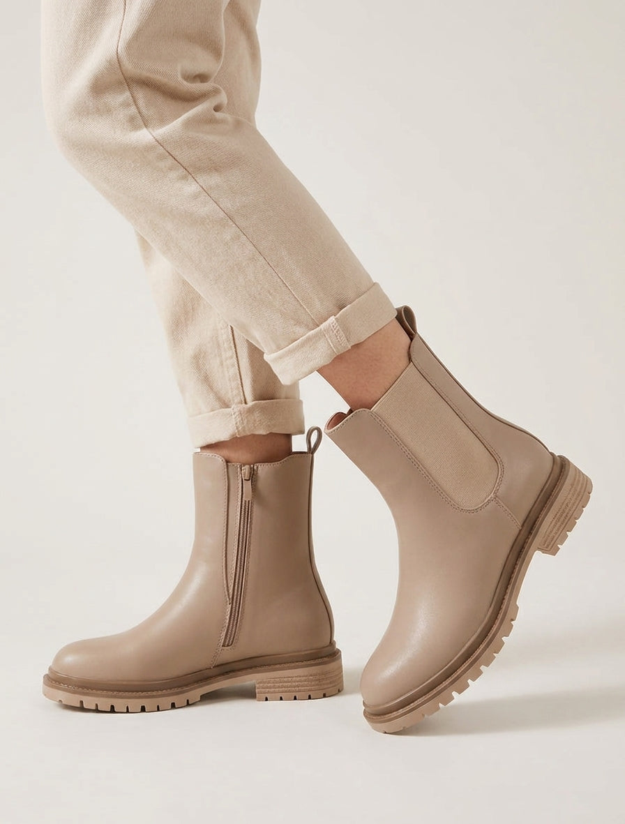 Chelsea boots unies - Taupe