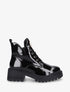 Boots vernies à bijou métal strassé - Noir - 1