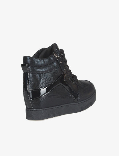 Baskets compensées irisées - noir - 4