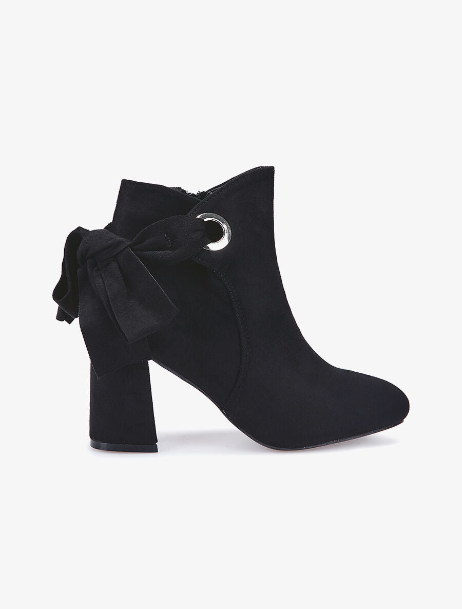Bottines ruban au dos - noir - 1