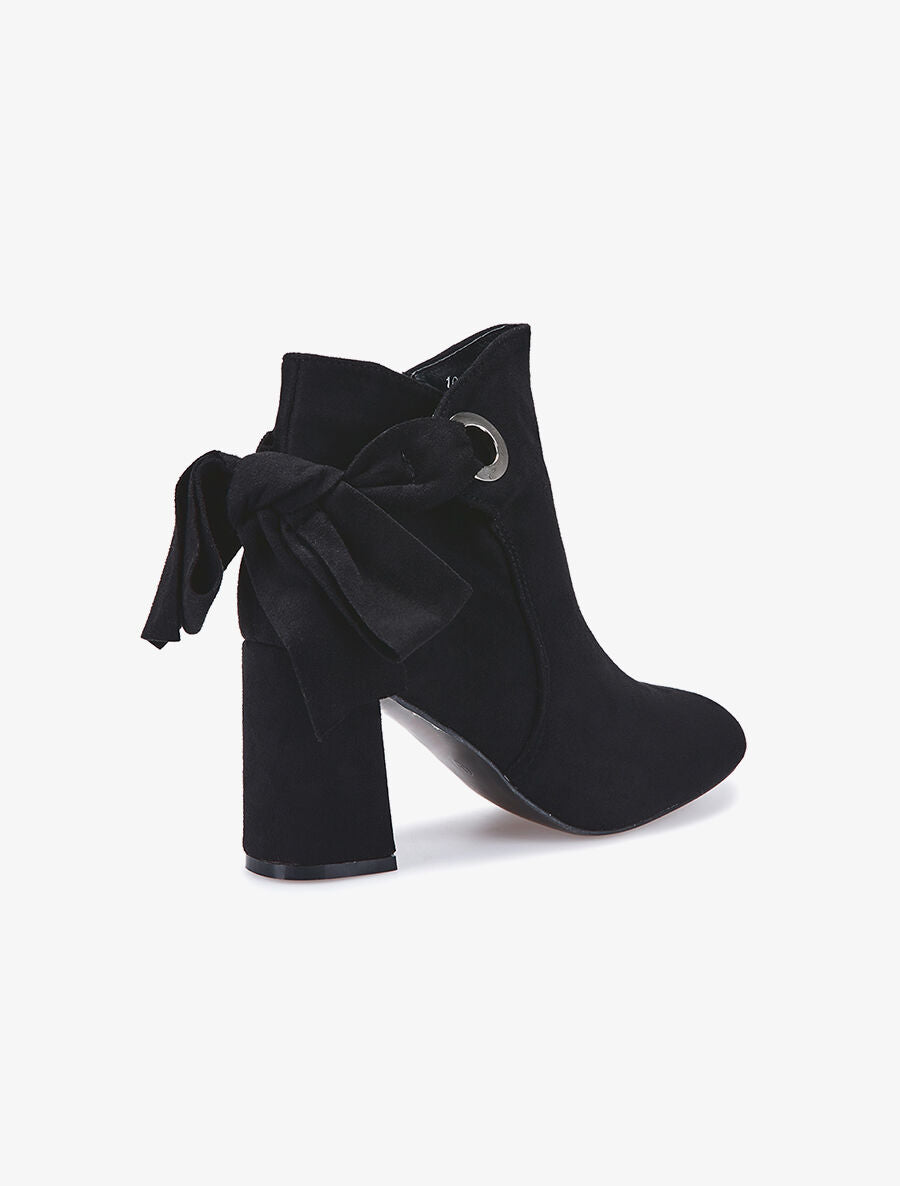 Bottines ruban au dos - noir - 4