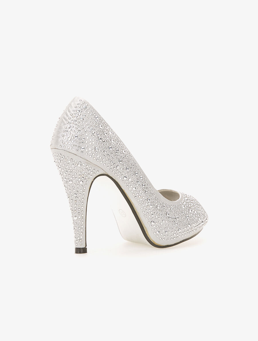 Escarpins strassés - Argent - 4
