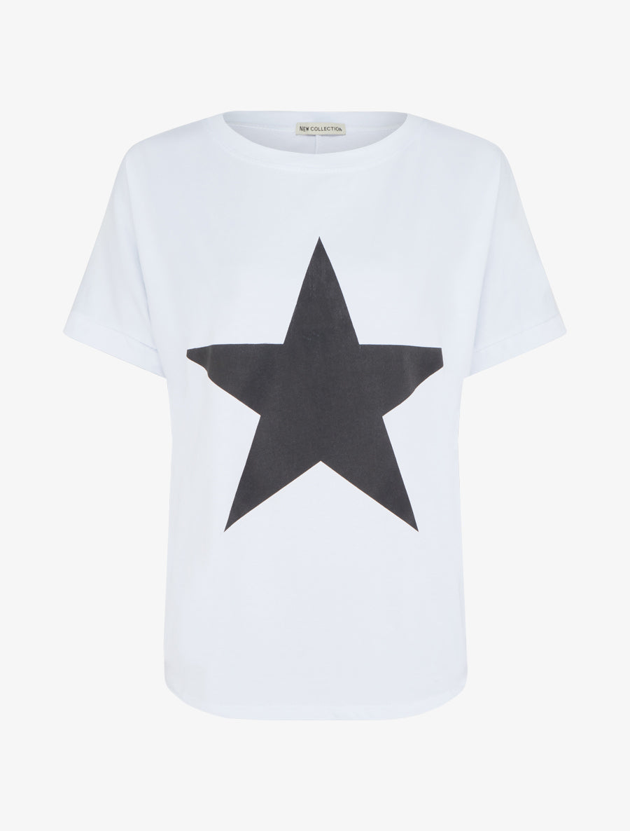 T-shirt motif étoile - Blanc - 1
