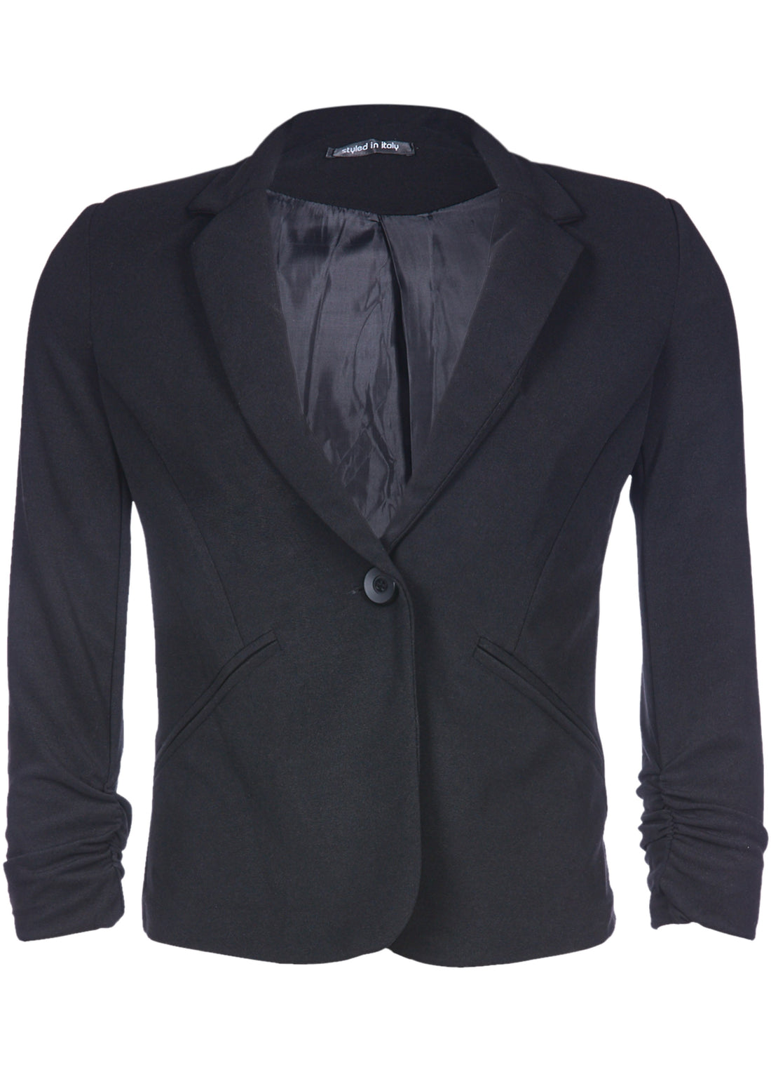 Veste manches plissées - Noir - 1