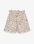 Short imprimé fleuri à taille froncée - Écru - 1