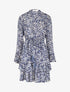 Robe patineuse volantée et satinée - Bleu - 1