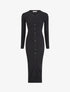 Robe pull boutonnée et côtelée - Noir - 4