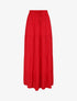 Jupe longue à taille élastiquée - Rouge - 4