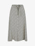 Jupe mi-longue évasée imprimé floral - Blanc - 1
