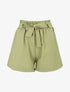 Short uni à taille élastiquée - Vert olive - 1